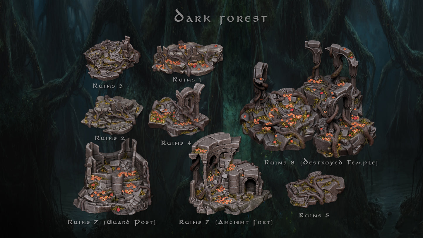 Elven Realms Dark Forest Ruins Pack