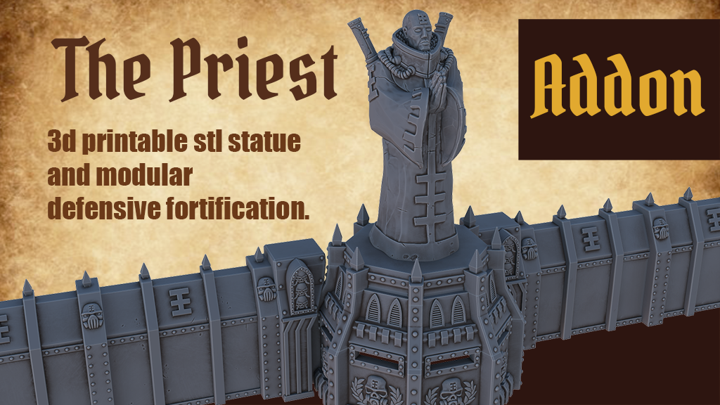 Warded Priest Defensive Wall Terrain Set